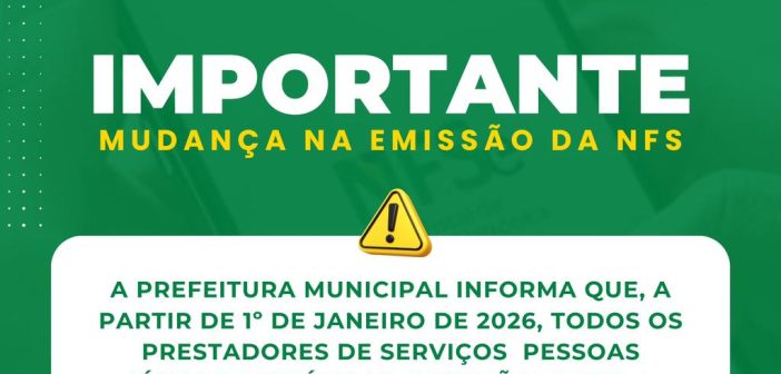 Mudança na Emissão da NFS